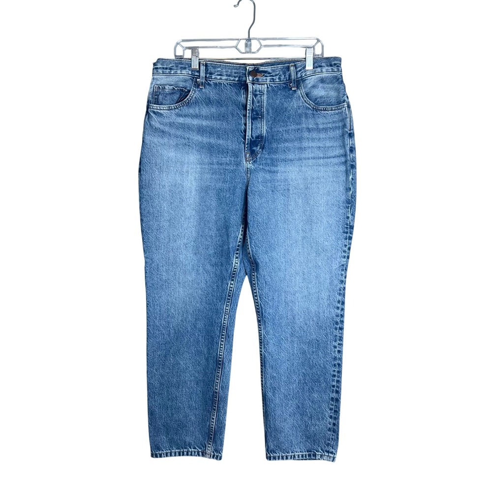 Everlane Straight Leg Jeans Sz 33 Organic Cotton High Rise Button Fly NEW